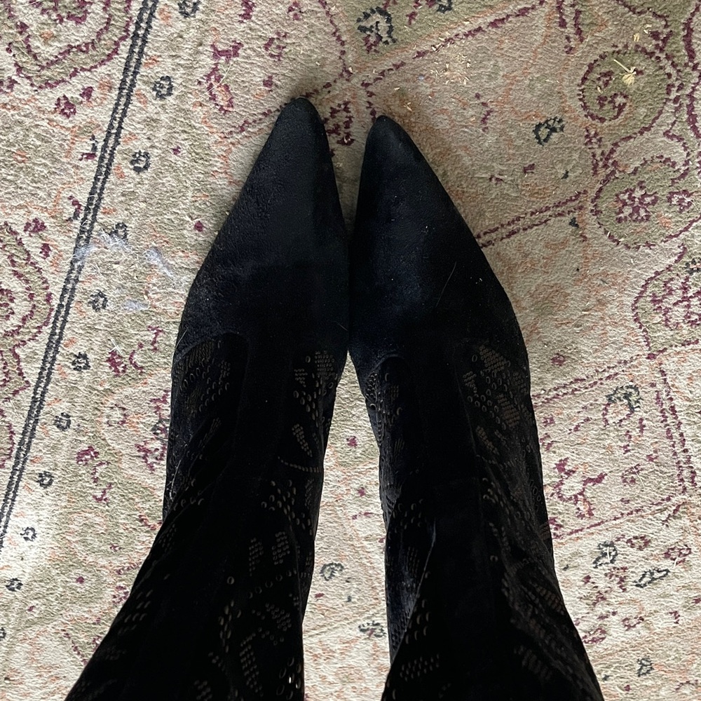 Colin Stuart Black Heeled Boots Sz 6.5